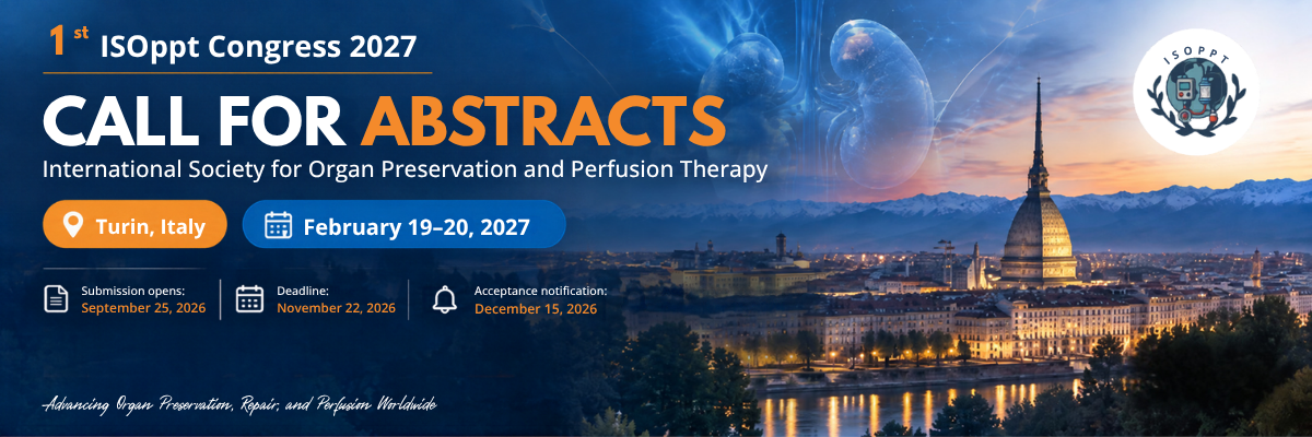Call for Abstracts for the 1st ISOPPT Congress 2027 in Turin, Italy